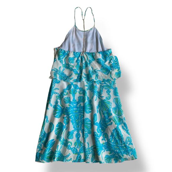 Lilly Pulitzer Silk Whistler Halter Mini Dress Womens Size 8 in Resort White - Picture 6 of 10